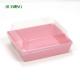 F Flute Biodegradable Paper Container 140mm Length For Fast Food Shop