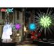 Cute 190t Oxford Cloth Hanging LED Inflatable Star For Outdoor Event