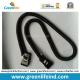China Factory Supply Solid Black Long Spiral Coiled Lanyard Retainer