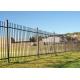 Free Standing Metal Palisade Fencing Decorated For Buildings / Courtyard 100x55mm Post
