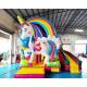 EN71 Mini Unicorn Bouncy Castle Inflatable Bouncer Slide