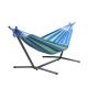Blue Outdoor Single Stand Hammock , Cotton Rope Hammock Easy Assembly