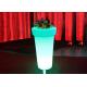 RGB Color Changing LED Flower Pots / Outdoor Lighted Flower Pots Rechargeable Battery