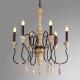 French style wooden chandeliers hanging light for indoor lighting (WH-CI-65)