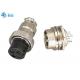 RoHS Aviation Straight Gx16 4 Pin Connector Male And Female Silver Plated Plug