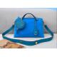 Bytheway soft cowhide genunie leather and deerskin Womens Luxury Handbag Circular pendant handbag