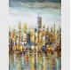 Contemporary Oil Paintings , Professional Modern Cityscape  Wall Canvas Paintingon