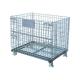 Foldable 400kg Metal Mesh Storage Containers Galvanized Rolling