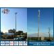 Self Supporting Communication Steel Utility Poles With Inner Climbing Ladders