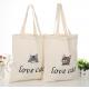 China OEM Customize Print Letter Canvas Shopping Bag