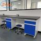 Blue Practical Lab Workstation Bench , Multifunctional Lab Working Table