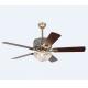 High quality matel plastic white blackled 5 blade ceiling fan with light