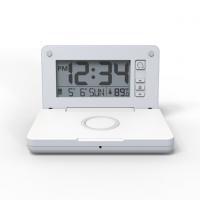 Qi Mobile Phone Wireless Charger With Thermometer Desktop Electric LCD Alarm Clock