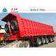 Heavy Duty 80 Tons 5 Axle Truck Tipper Trailer With Airbag Suspension And Lifting