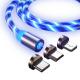 3A FPU Magnetic 360 Degree Rotatable Fast Charging Cable Luminous