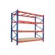 4 Layers Durable Heavy Duty Storage Rack Blue And Orange Color Anti Rust