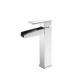 Chrome Plated Waterfall Bathroom Taps For Surface Mounted Basin