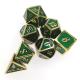 GST RPG Dice Set Portable Sturdy Mini Lightweight For Collection Polyhedral Gilt Green
