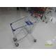 80L Safety Plastic Parts Supermarket Shopping Carts With 4 Wheels
