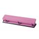 China Factory Sale Pink Color 10 sheets capacity 3 holes adjustable office paper punch