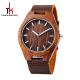 Personalised Natural Wood Watches , Waterproof Wood Watch Leather Strap