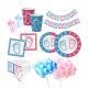 Cute Kids Party Decorations , Gender Reveal Disposable Party Tableware