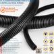 Polyethylene Fireproof Black Flexible Pipe (UL94 V-0), AD7~AD108 Plastic Corrugated Hose for Electrical Equipment