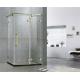 Rectangle Frameless Golden Shower Enclosures 8 / 10 MM Tempered Glass for Home / Hotel