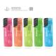 Plastic Windproof Cigarette Lighter with LED Semi-Transparent Color and LED Light