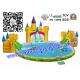 Round Entertainment Inflatable Floating Water Park Equipment With Slide Combo Pool