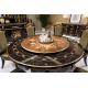 Antique wooden round rotating dining table TN-029N