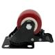 50MM Red PU Swivel Light Duty Casters Wheel Double Bearing For Furniture