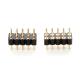 2.54 MM Pitch Dual Row Round Pin Header 180 Degree DIP Connector Full Gold