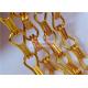 Gold Color Aluminium Chain Fly Curtain Used As Room And Space Divider