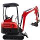 TUV certified Red Mini Crawler Excavator 2000Kg Small Digging Equipment
