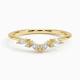 Sparkling Round And Marquise Sleek Chevron Shaped Ring With 9K Gold