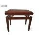Classical flower cloth piano bench Lifting piano chair Double curved   adjustable single keyboard piano bench with book