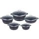 Home Kitchen Aluminum Cookware Set 10 Pieces With Tempered Glass Lid