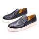 Customized Mens Slip On Sneakers Shoes Round Toe Leather Lining Shoes