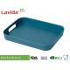 Latest Design Color Non-odor Natural Plant Fibre printed big Tray Bamboo fibre Tray 2-pc set with walls and side handles