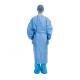 Sterile 25GSM Disposable Medical Clothing , Blue Disposable Isolation Gowns
