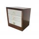 Modern wooden walnut frame with white finish drawers night stand,hotel bedside