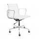 Tilt Function White Swivel Office Chair , Removable Armrests Mid Back Mesh Office Chair
