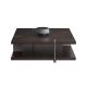 Oak Wood Coffee Table Square Coffee Table With Stainless Steel Legs