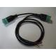 Green Deutsch 9-Pin J1939 Male to J1939 Female and Open End Splitter Y Cable