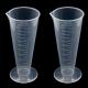 100mL Plastic Graduated Measuring Cup Capacity Beaker Cone Shape Round Base Labs Kitchen Clear