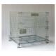 Collapsible Wire Mesh Container Rolling Metal Storage Cage With Wheels