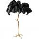 Customized Free Standing Black 220V Ostrich Feather Lamp