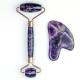 ISO9001 85*55mm Amethyst Crystal Double Jade Roller For Neck Fat