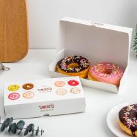Eco Friendly Paperboard Food Container Paper Box Folders Custom Bakery Donut Boxes